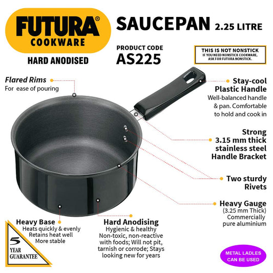 Hawkins Futura HA  Saucepan 2.25L- 8Pcs (AS225)