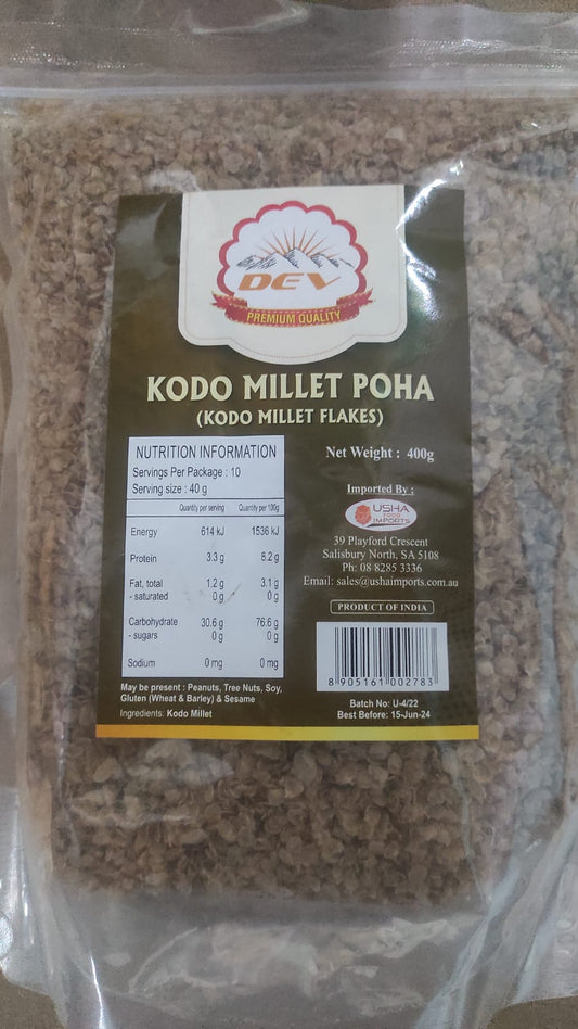 Dev Kodo Millet Poha (Kodo Millet Flakes) 400gm X 20