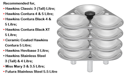 Hawkins Idli Stand 12 small moulds (for 3L cooker) ID12S