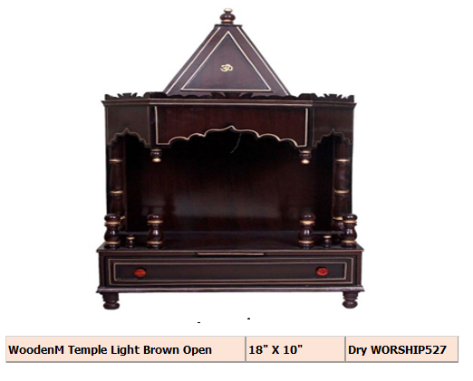 WoodenM Temple Light Brown Open (New) 18- X 10- - Per unit