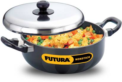 Hawkins Futura NS All Purpose Pan - 22 cm (3.0 Lt.) W/Lid-8 pcs Q78/NAP30