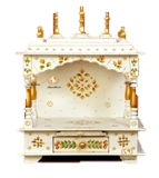 Temple Colour W/o Door White Golden (with Drawer & Plate) (S22) 22 X 11 X 28